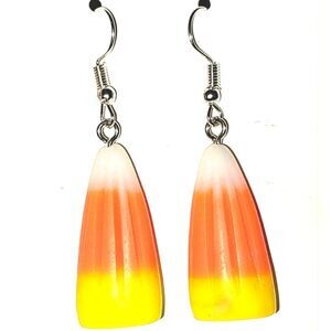 Super cute candy corn candy earrings